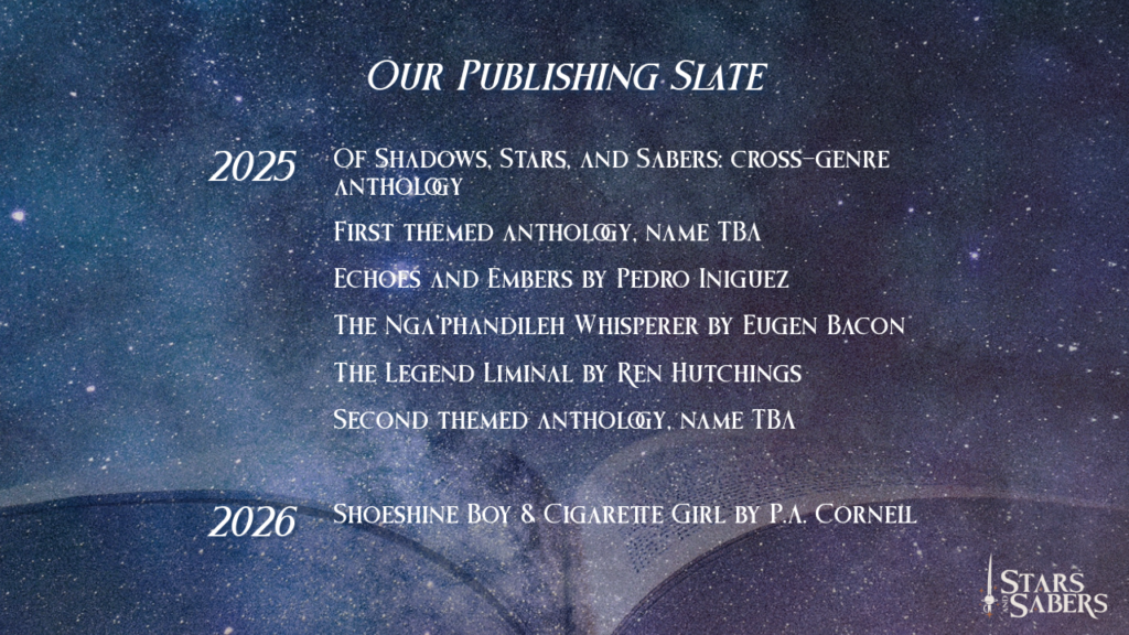 Publishing Slate 2025 to 2026